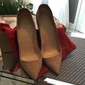 Christian Louboutin Pigalle Natural Cork Pumps